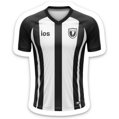 maillot football rayures noir sans numero ni logo sticker