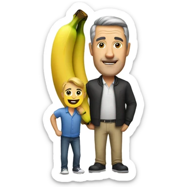 Dad has got a big banana sticker