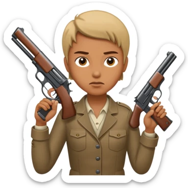 Emoji de una persona con una pistola sticker