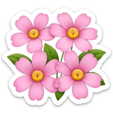 A pink flowers  sticker
