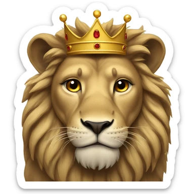 Lion wearing a crown  sticker