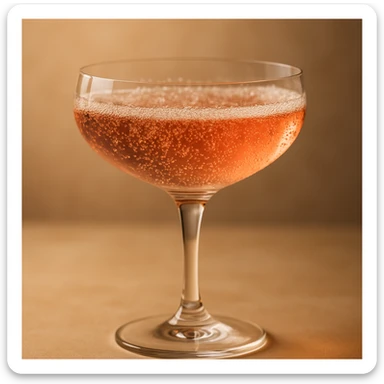rose champagne in a couple glass, elegant, sparkling, celebratory sticker