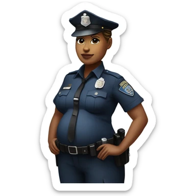 Hyper realistic very very very pregnant woman who is a police officer realistic maternity photos of the police police woman pregnant maternity photos realistic police is pregnant she is expecting and she is a police officer and she is showing her pregnancy photos pregnant police sticker