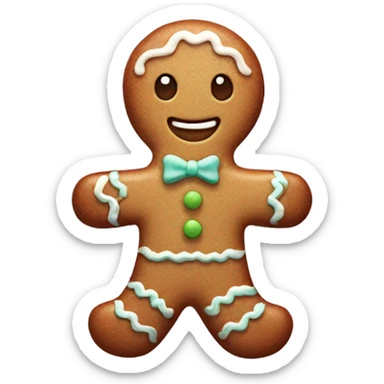 Pastel gingerbread man sticker