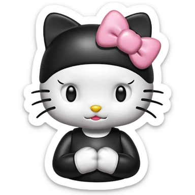 Hello kitty black sticker