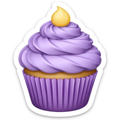 light purple cupcake sticker