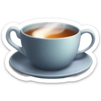 cup of hot steamy tea with a nighttime cap on too sticker