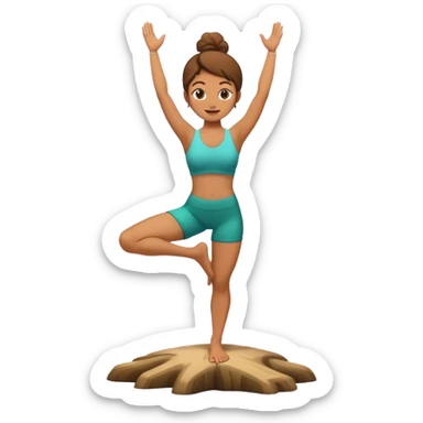 woman-doing-yoga-tree-pose sticker