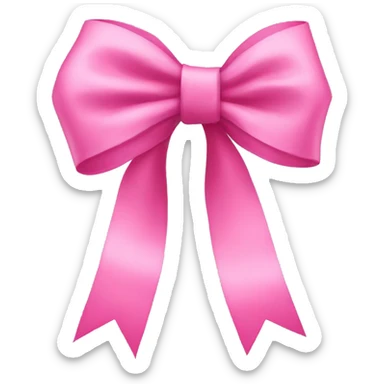 Pink bow sticker