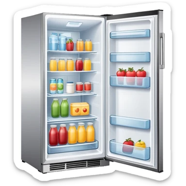 refrigerator with digital screen sticker