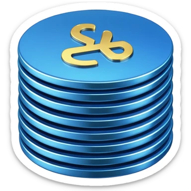 blue coins credit pack sticker