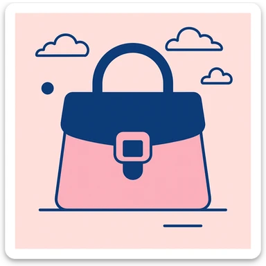 BLACKPINK-inspired object, black and pink colors, clean minimal illustration, flat blue style sticker