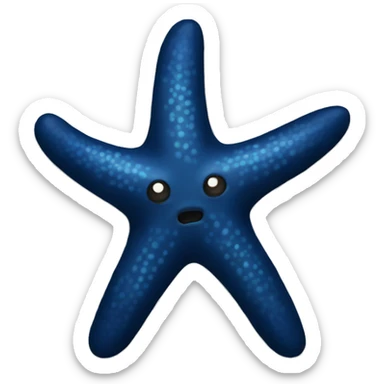 dark Blue starfish no face five legs sticker