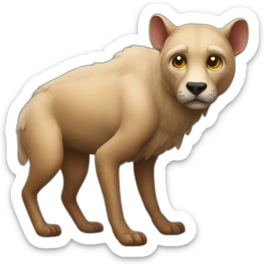 make cursed animal with big knees sticker