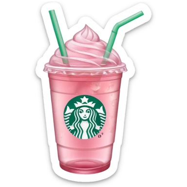 pink iced tea Starbucks drink sticker