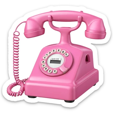Teléfono rosado sticker