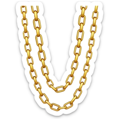 fantasy magic heavenly golden chains low poly sticker