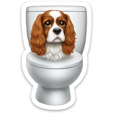 king charles on the toilet sticker