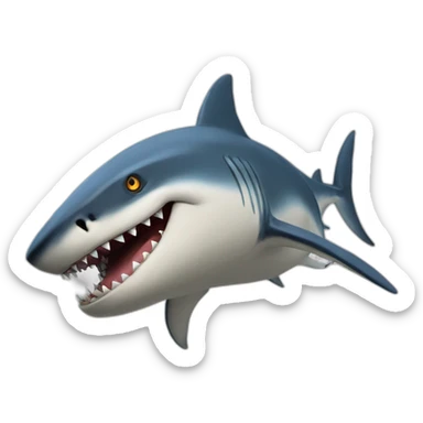 naruto sur un requin sticker