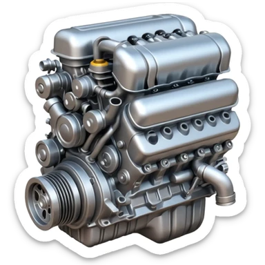 simplistic car engine sticker