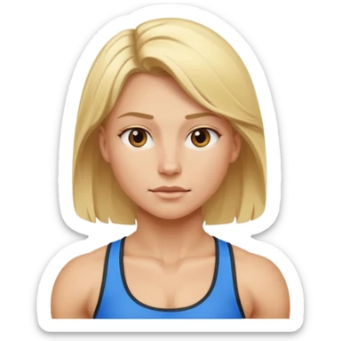 blonde athlete sticker
