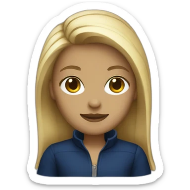 designer dark blue outfit sticker