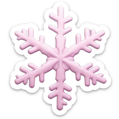 pastel pink snowflake  sticker