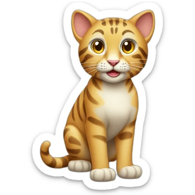 Safari Cat Full Body sticker