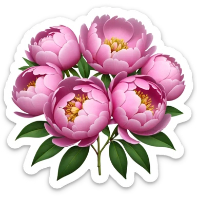 Peonies bouquet sticker
