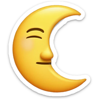 half sun half moon sticker