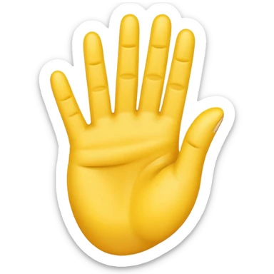 Emoji hand with 3 fingers up sticker