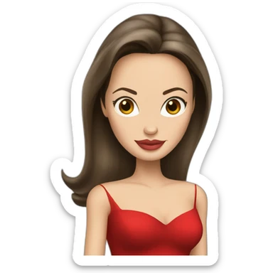 Angelina Jolie in a red dress sticker