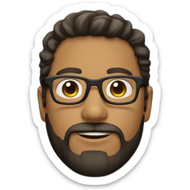 un joven con gafas y barba sticker