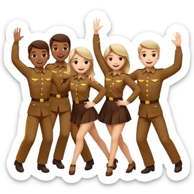 Nazis dancing sticker