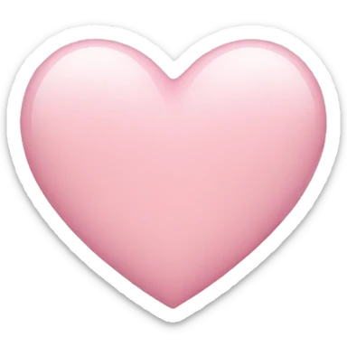 light pink heart sticker