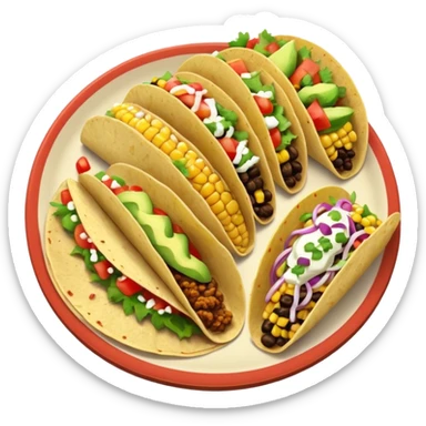 platter of tacos sticker