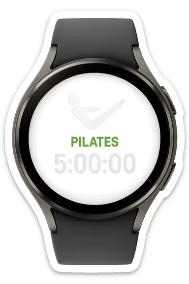 smartwatch con modalità attiva di pilates che segna 5 ore di pilates, REALISTICA 4K sticker