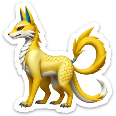 Renamon-Zeraora-Bastet-Koraidon-Latias-Vernid-Sergal-fusion-hybrid-creature sticker