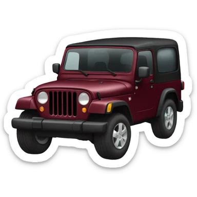 maroon jeep sticker