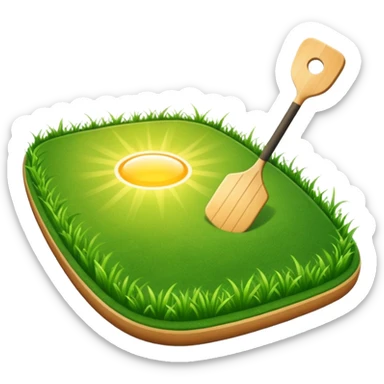 Paddle field scenery sticker