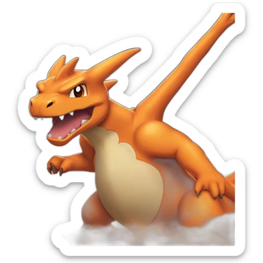 charizard inhaling air sticker