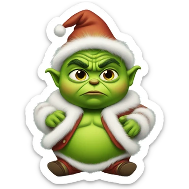 fat baby grinch sticker