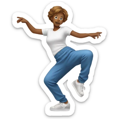 mom breakdancing  sticker