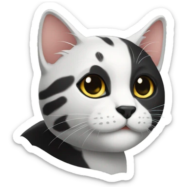 Gatita de color blanco y negro sticker