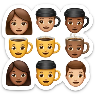 Emojis aesthetic para jovenes amantes del café sticker