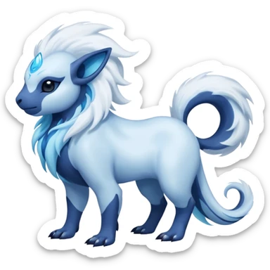 Absol-Lumineon-Amauara-Fakémon-hybrid-creature (full body)  sticker