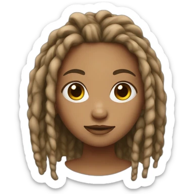 girl with dreadlocks sticker