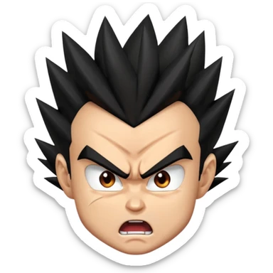 DBZ Vegeta angry face sticker