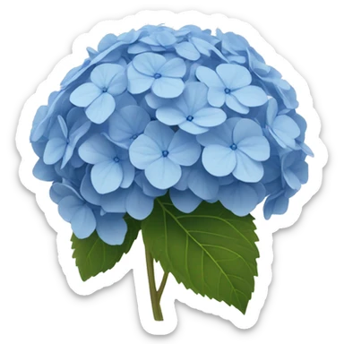 Blue hydrangea sticker