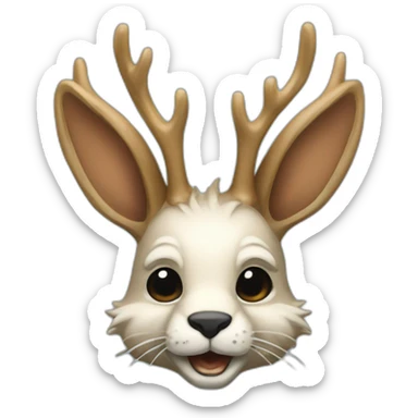 jackalope in a business suit sticker
